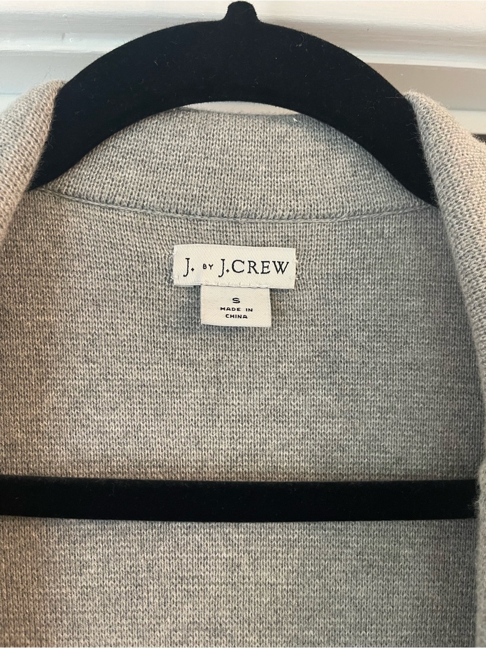 J by J.Crew Gray Schoolboy Sweater Blazer Size S Knit Cardigan Jacket Workwear - Picture 3 of 4